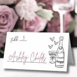 Handgezeichnete whimsical Wedding Platzkarte