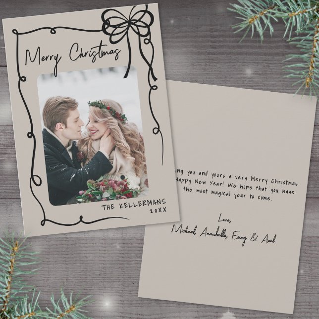 Handgezeichnete Whimsical Weihnachten (Hand Drawn Whimsical Christmas Holiday Card)