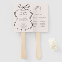 Handgezeichnete Whimsical Zeremonie Programm Hand  Fächer