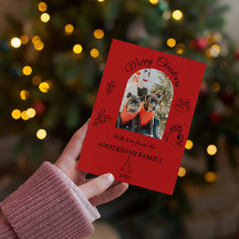 Handgezeichnete whimsisistische Flat Holiday Card