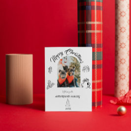 Handgezeichnete whimsisistische Flat Holiday Card Feiertagskarte