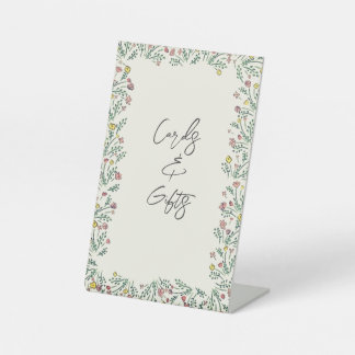 Handgezeichnete Wildblumenkarten & Geschenke Baby  Sockelschild