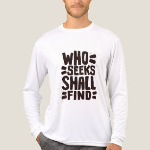 Handgezeichnete Worte Phrase Wer Sucht Wird Finden Tri-Blend Shirt