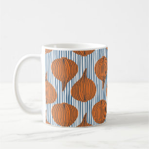 Handgezeichnete Zwiebelwanne pflanzliche Tapete. M Kaffeetasse
