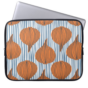 Handgezeichnete Zwiebelwanne pflanzliche Tapete. M Laptopschutzhülle