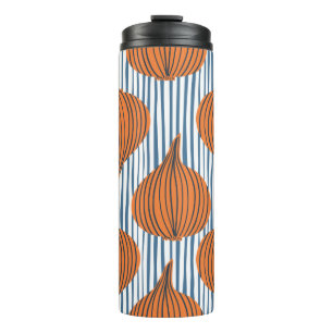 Handgezeichnete Zwiebelwanne pflanzliche Tapete. M Thermosbecher