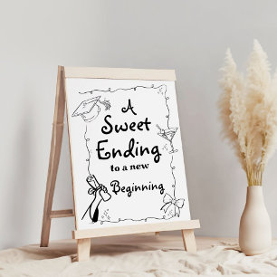 Handgezeichneter Abschluss im Doodles-Stil - Zeich Poster