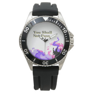 Handgezeichneter Assistent "Du sollst nicht passie Armbanduhr