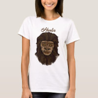 Handgezeichneter Bigfoot Sasquatch Sumpf Ape Hunte