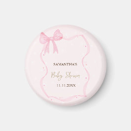 Handgezeichneter Bow Elegante Rahmen Punkte Magnet