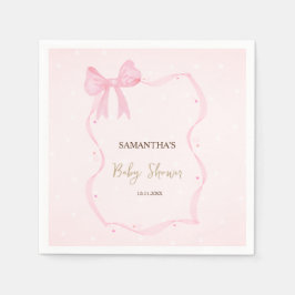 Handgezeichneter Bow Elegante Rahmen Punkte Serviette