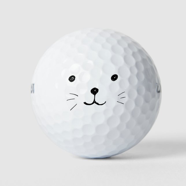 Handgezeichneter Cartoon Cat Pictures Niedliche Ki Golfball (Vorderseite)
