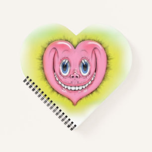 Handgezeichneter Cartoon Lächeln Niedlichen Rosa I Notizbuch