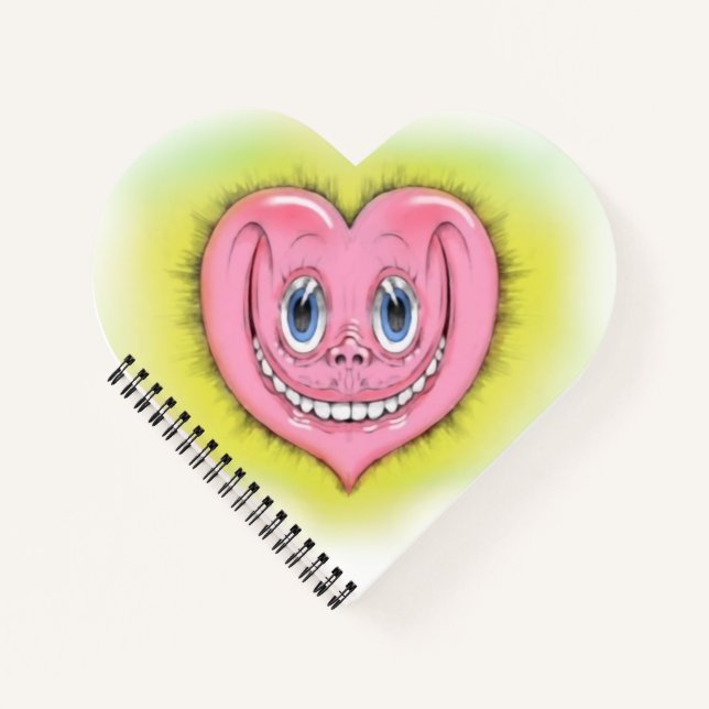 Handgezeichneter Cartoon Lächeln Niedlichen Rosa I Notizbuch (Vorderseite)