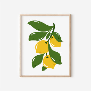 Handgezeichneter Coquette-Zweig Küchenkunst Poster