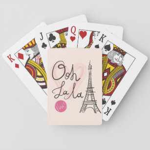 Handgezeichneter Eiffelturm Spielkarten