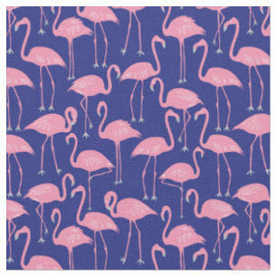 Handgezeichneter Flamingo Tropisches Nähen & Qui Stoff