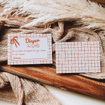 Handgezeichneter Gingham-Bow-Neutral-Windeln