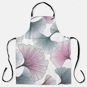 Handgezeichneter Gingko biloba. Schürze