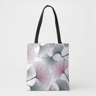 Handgezeichneter Gingko biloba. Tasche