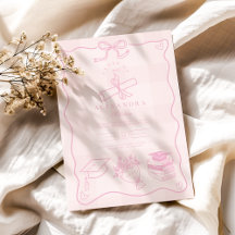 Handgezeichneter Illustriert rosa Karierter Abschl