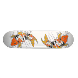 Handgezeichneter Koi-Skateboard Skateboard