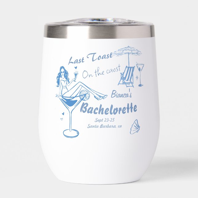 Handgezeichneter letzter Toast an der Küste Bachel (Vorderseite)