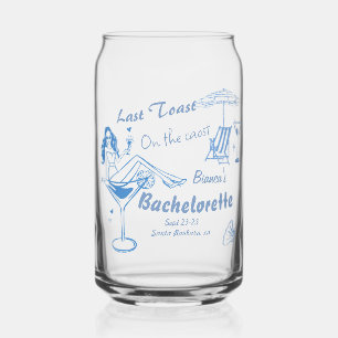 Handgezeichneter letzter Toast an der Küste Bachel Dosenglas