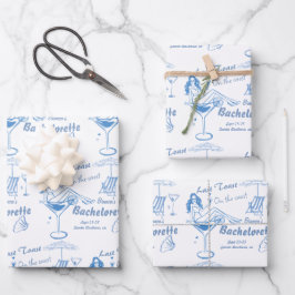 Handgezeichneter letzter Toast an der Küste Bachel Geschenkpapier Set