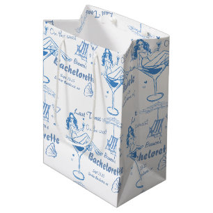 Handgezeichneter letzter Toast an der Küste Bachel Mittlere Geschenktüte