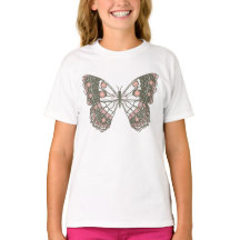 Handgezeichneter Mariposa-Schmetterling für Mädche