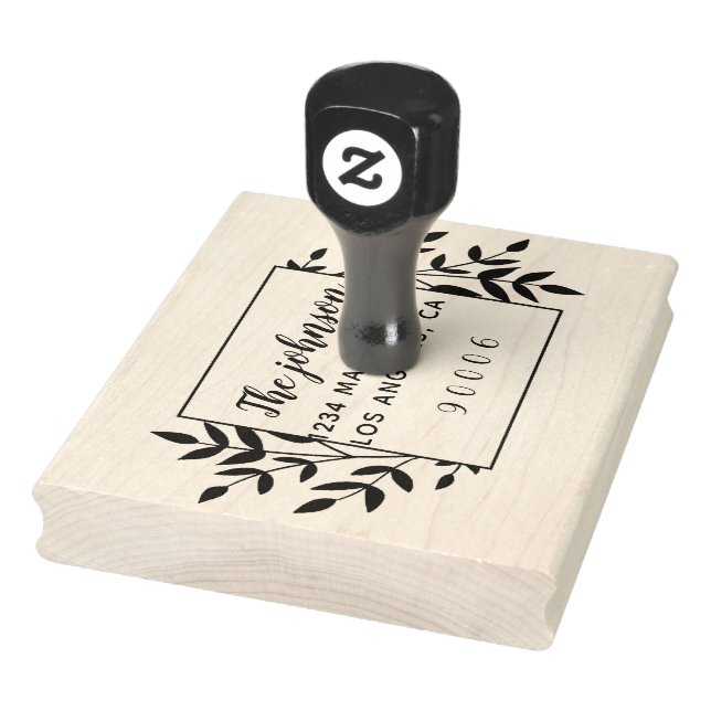 Handgezeichneter Name der Blumenschurke Gummistempel (Stempel)