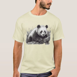 HANDGEZEICHNETER PANDA T-Shirt