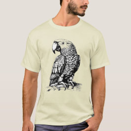 HANDGEZEICHNETER PAPAGEI T-Shirt