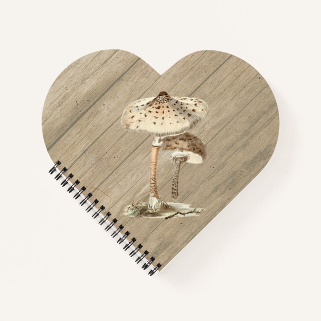 Handgezeichneter Parasol Pilz Notizbuch (Vorderseite)