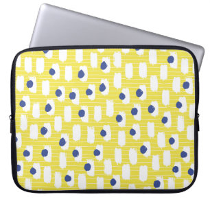 Handgezeichneter Pinselstrich nahtlos Muster. Laptopschutzhülle