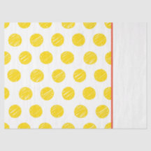 Handgezeichneter Polka Dot Gelborange Weißer Gesch