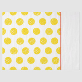 Handgezeichneter Polka Dot Gelborange Weißer Gesch Seidenpapier
