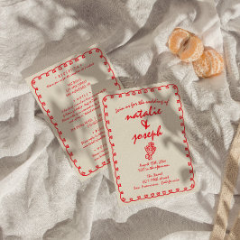 Handgezeichneter Retro einzigartiger Quirky in ein Einladung