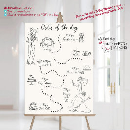 Handgezeichneter Scribbl Retro Hochzeitzeitstil Poster