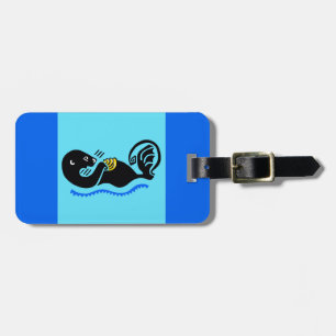 Handgezeichneter Sea OTTER - Tiere - Blaue Gepäckm Gepäckanhänger
