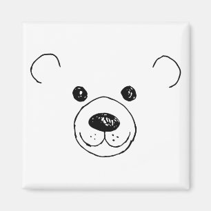 Handgezeichneter sehr Niedlicher Bär der Niedlichs Magnet