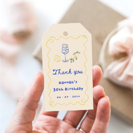 Handgezeichneter Sommererult 30. Geburtstag Geschenkanhänger