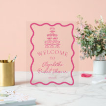 Handgezeichneter Wavy Frame & Champagner Tower Wil