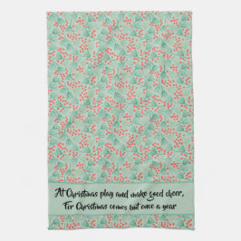 Handgezeichneter Weihnachtsbaum Evergreen Pine Nee Geschirrtuch