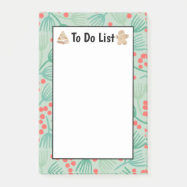 Handgezeichneter Weihnachtsbaum Evergreen Pine zu  Post-it Klebezettel