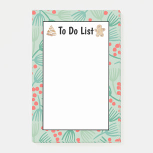 Handgezeichneter Weihnachtsbaum Evergreen Pine zu Post-it Klebezettel
