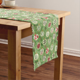 Handgezeichneter Weihnachtsbaumschmuck-Tischläufer Mittelgroßer Tischläufer