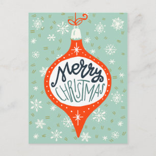 Handgezeichneter Weihnachtsschmuck Feiertagspostkarte