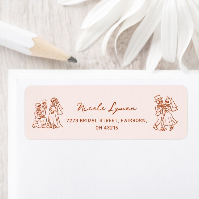 Handgezeichneter Whimsical Halloween Polterabend (Insitu)